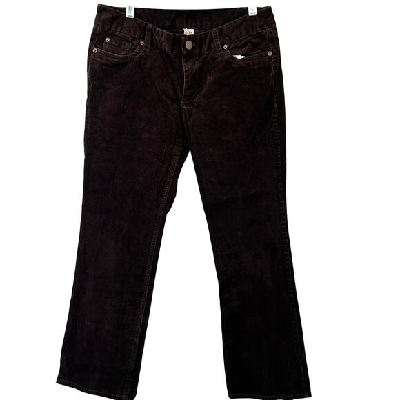 J. Crew Womens Sz 8 Short Favorite Fit Brown Corduroy Flare Leg Pants Preppy Y2K - Picture 1 of 4
